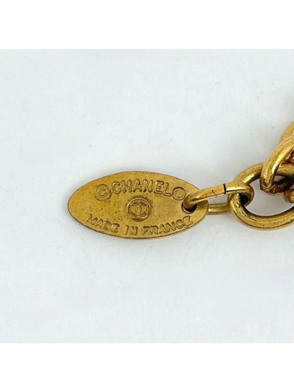 Chanel CC Logo Necklace Gold Plated